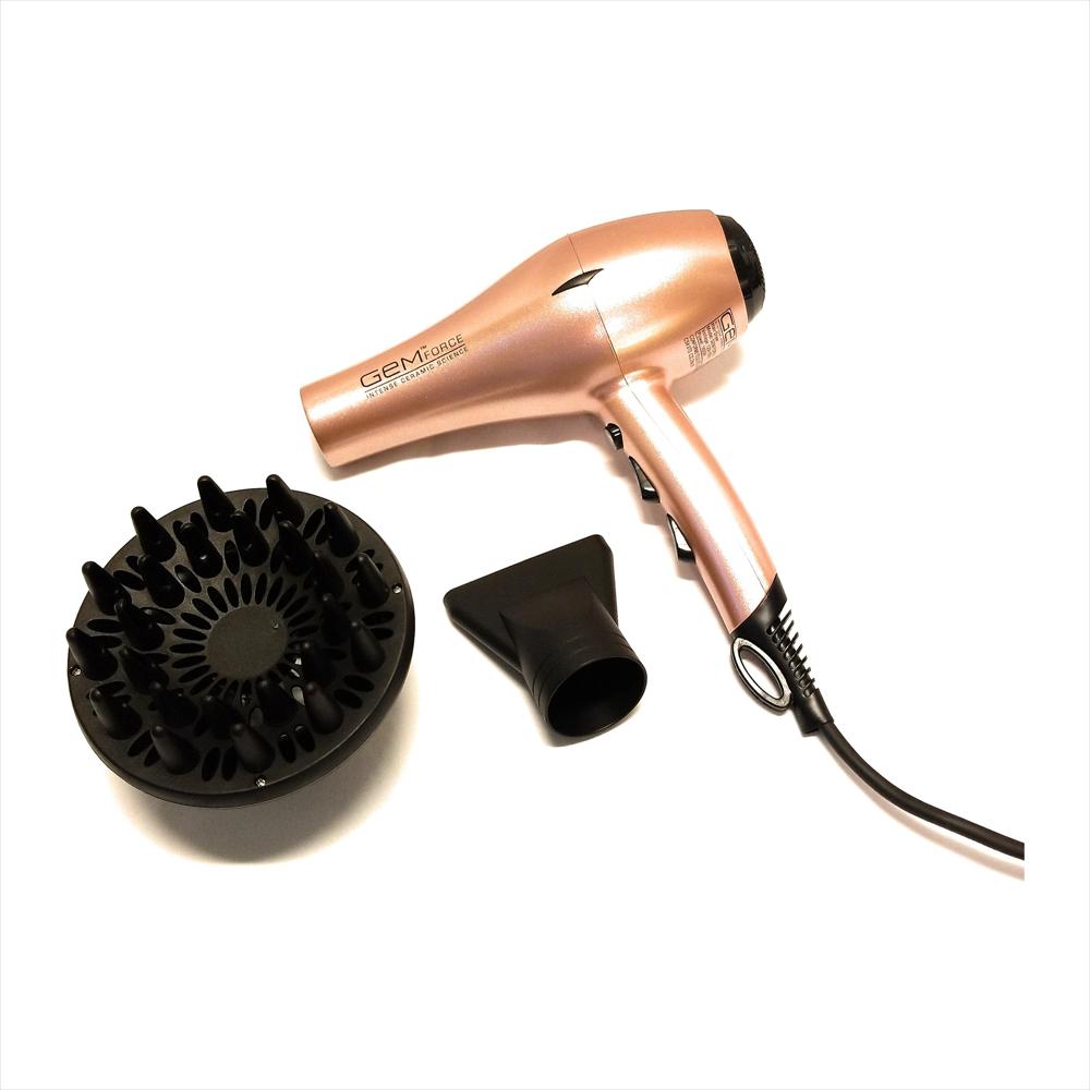 Secador De Pelo Gem Force Intense Ionic Ceramic Science Con Cable De 2,4 M Oro Rosa img #1