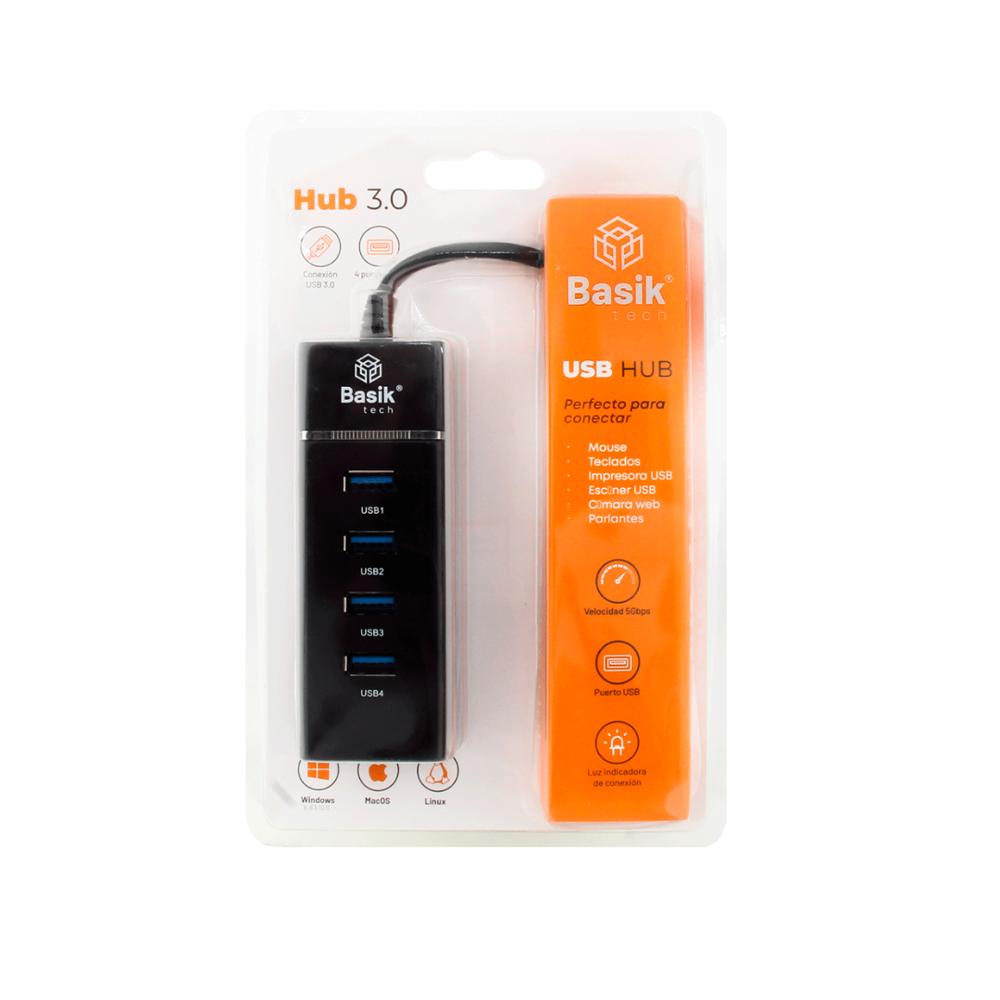Hub 3.0 4 Puertos Usb Basik Tech Jaltech img #1