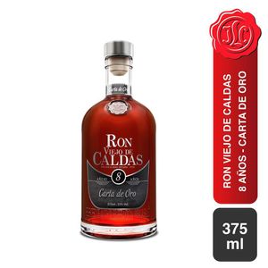 Ron VIEJO DE CALDAS carta oro 8 años media (375 ml)