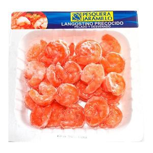 Langostino PESQUERA JARAMILLO precocido, pelado y desvenado (350 gr)