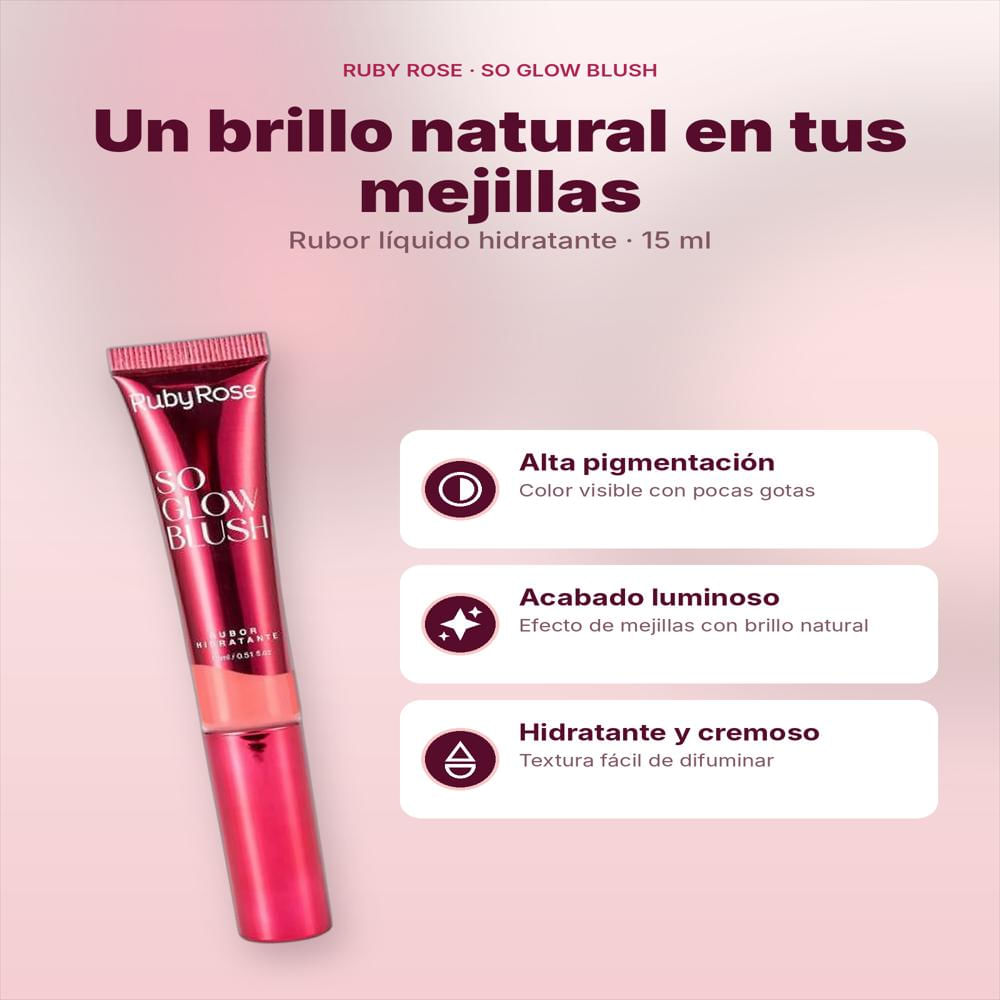 Ruby Rose So Glow Blush Rubor Líquido 15 Ml img #2
