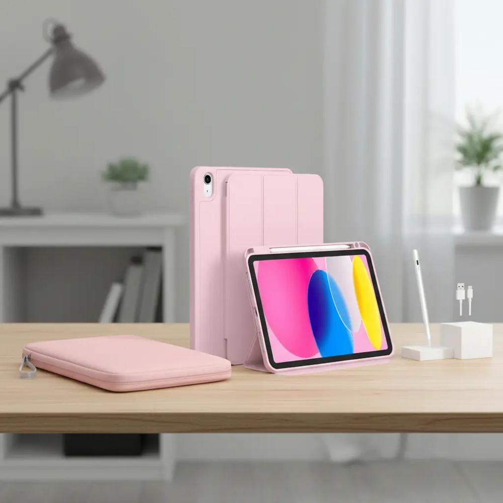 Smart Case Para Tablet Lenovo Idea Tab 11 Rosa Funda Lapiz img #2