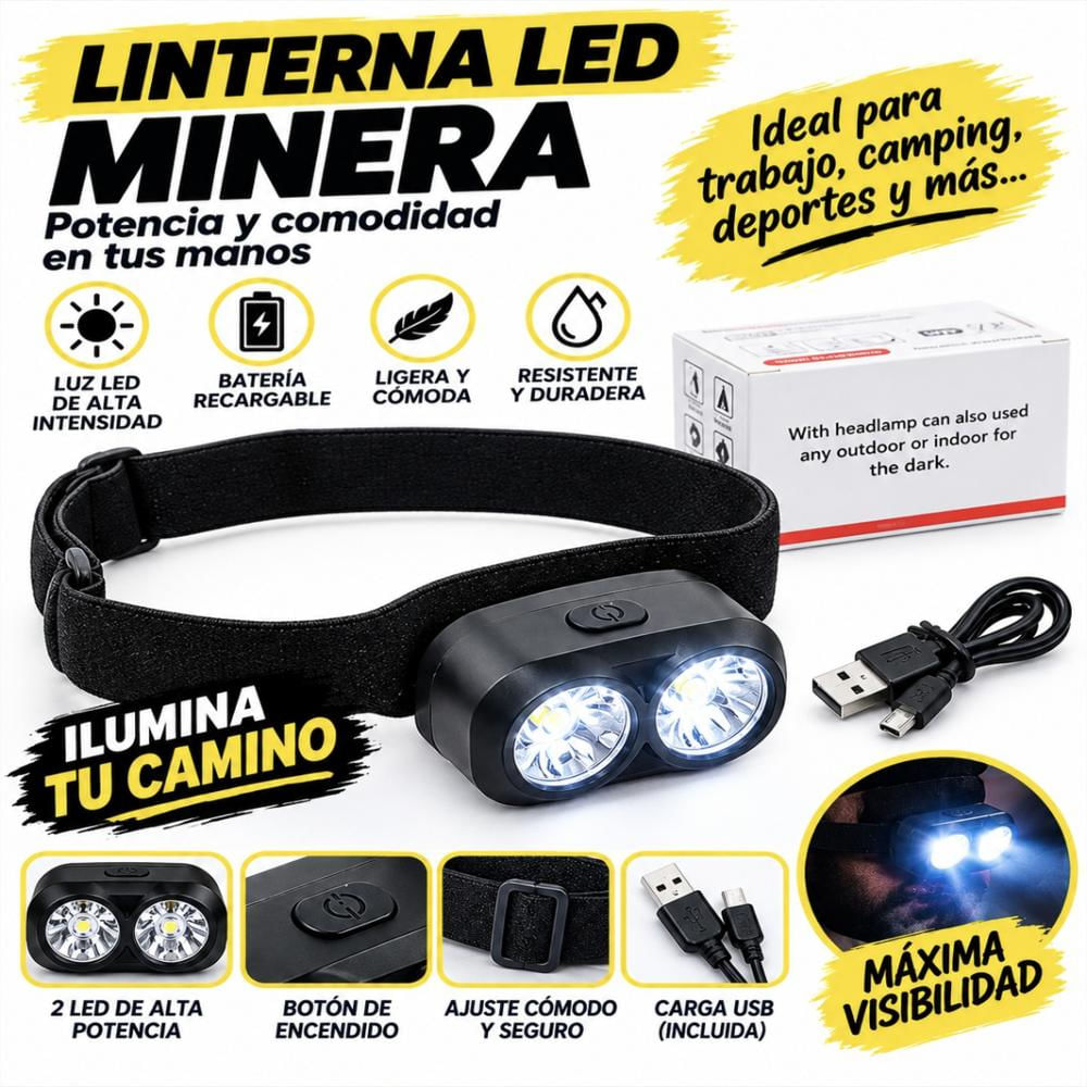 Linterna Led Minera Recargable img #2