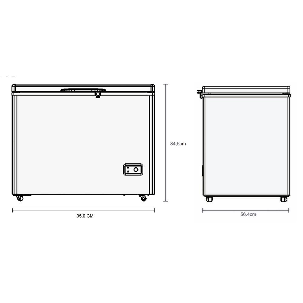 Congelador Dual Horizontal Puerta Batiente-Ch-Dpb-250Bl1 img #2
