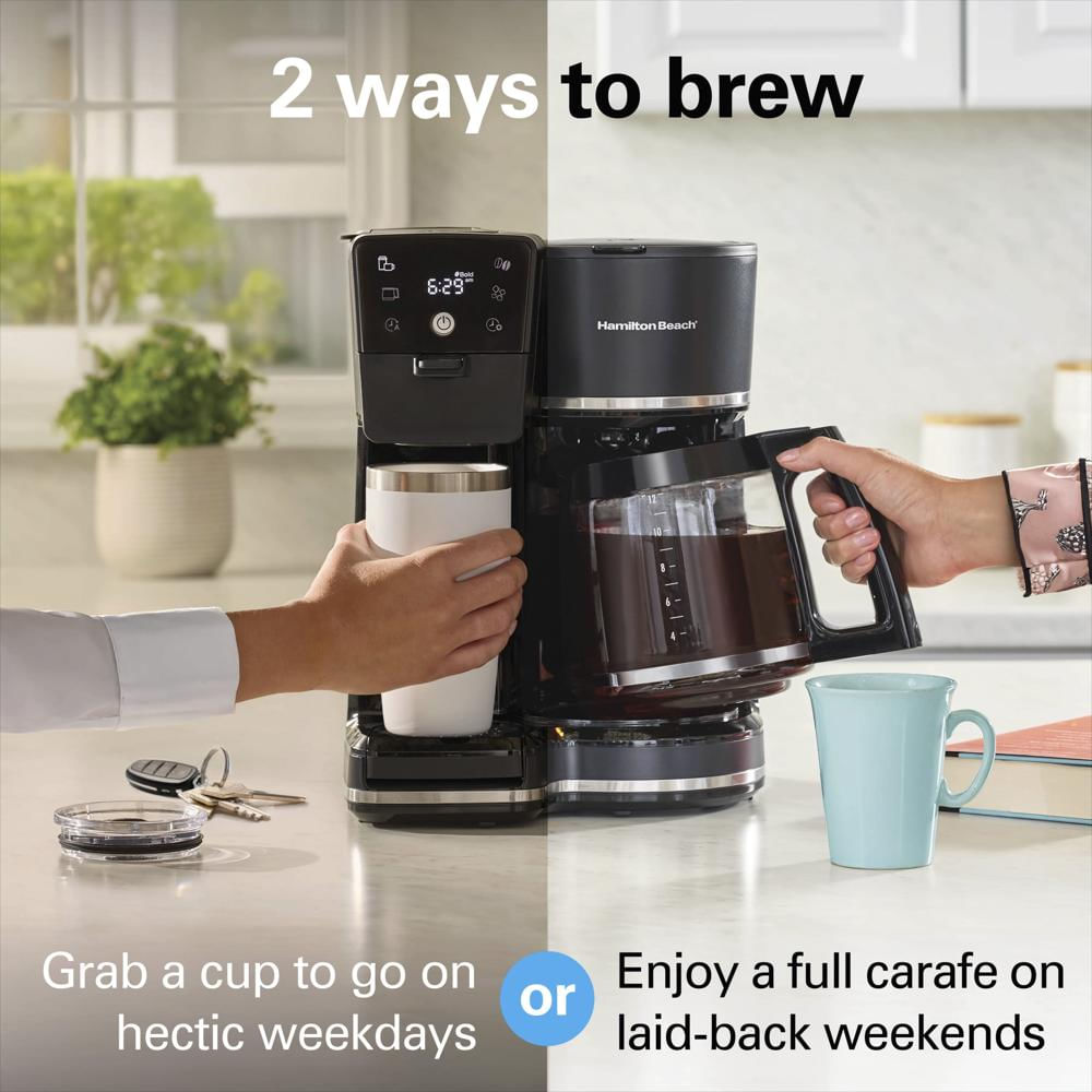 Cafetera Hamilton Beach 2 Way Programable De 12 Tazas Para Café Caliente img #4