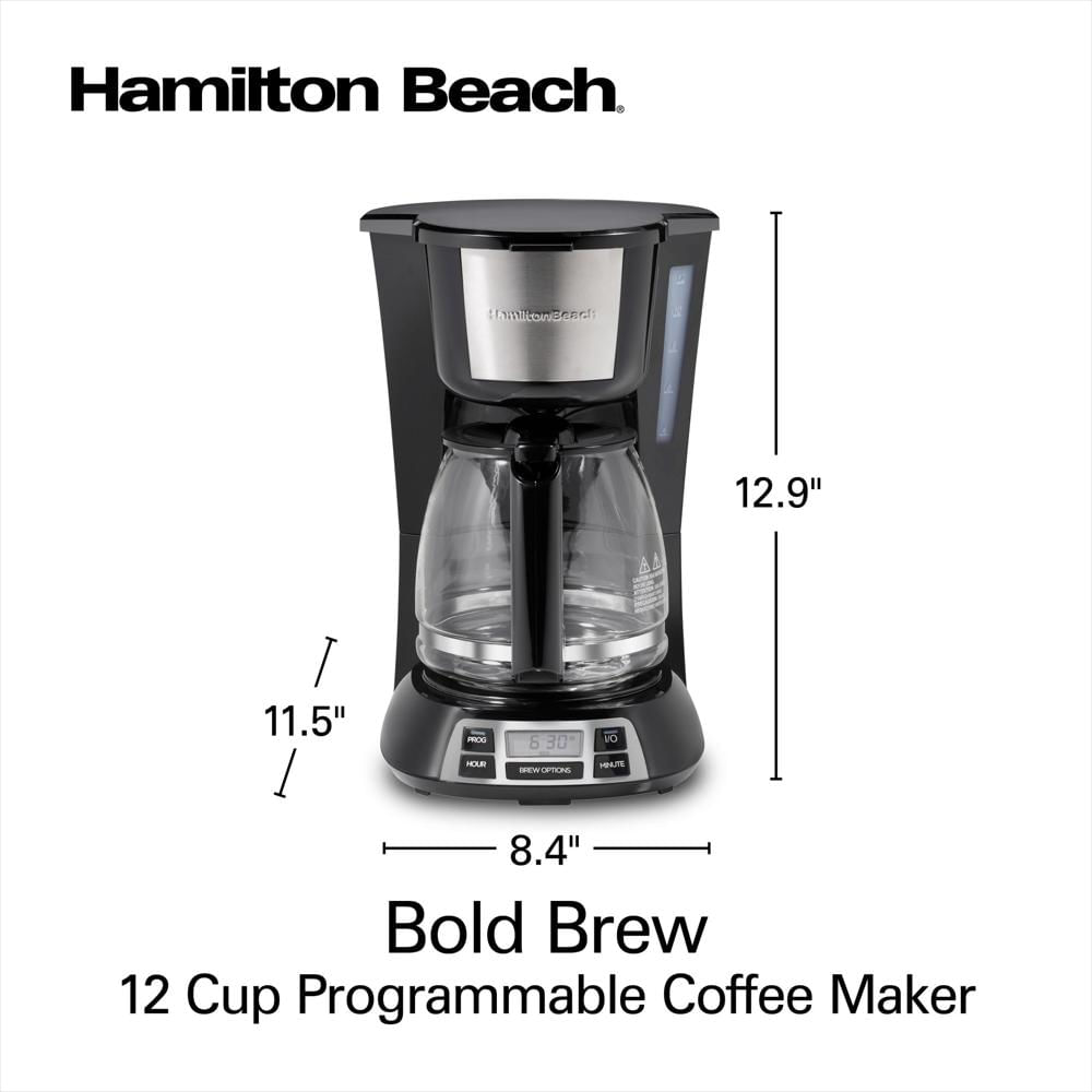 Cafetera Hamilton Beach Bold Brew Programable De 12 Tazas img #5