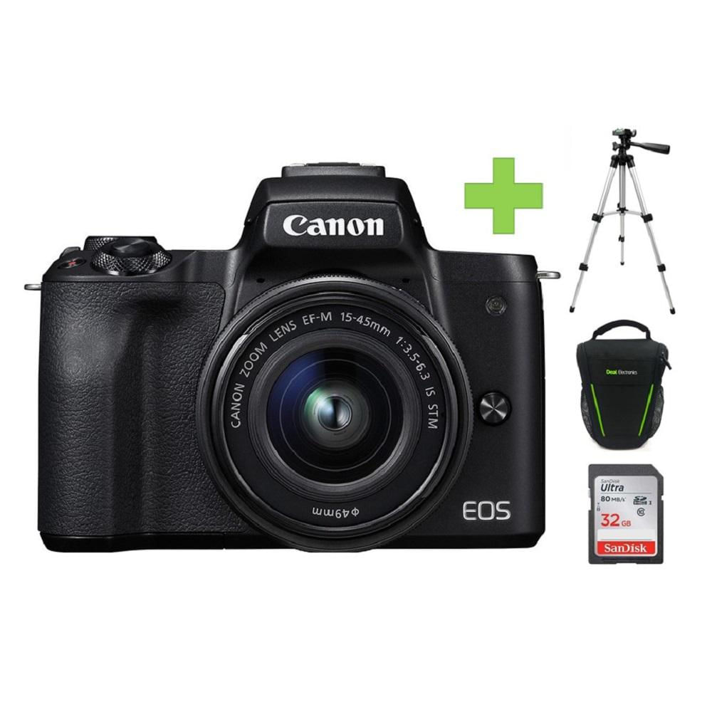 Cámara Canon Eos M50 24Mpx Kit15 45+32Gb+Bolso+Tripode 135 img #1