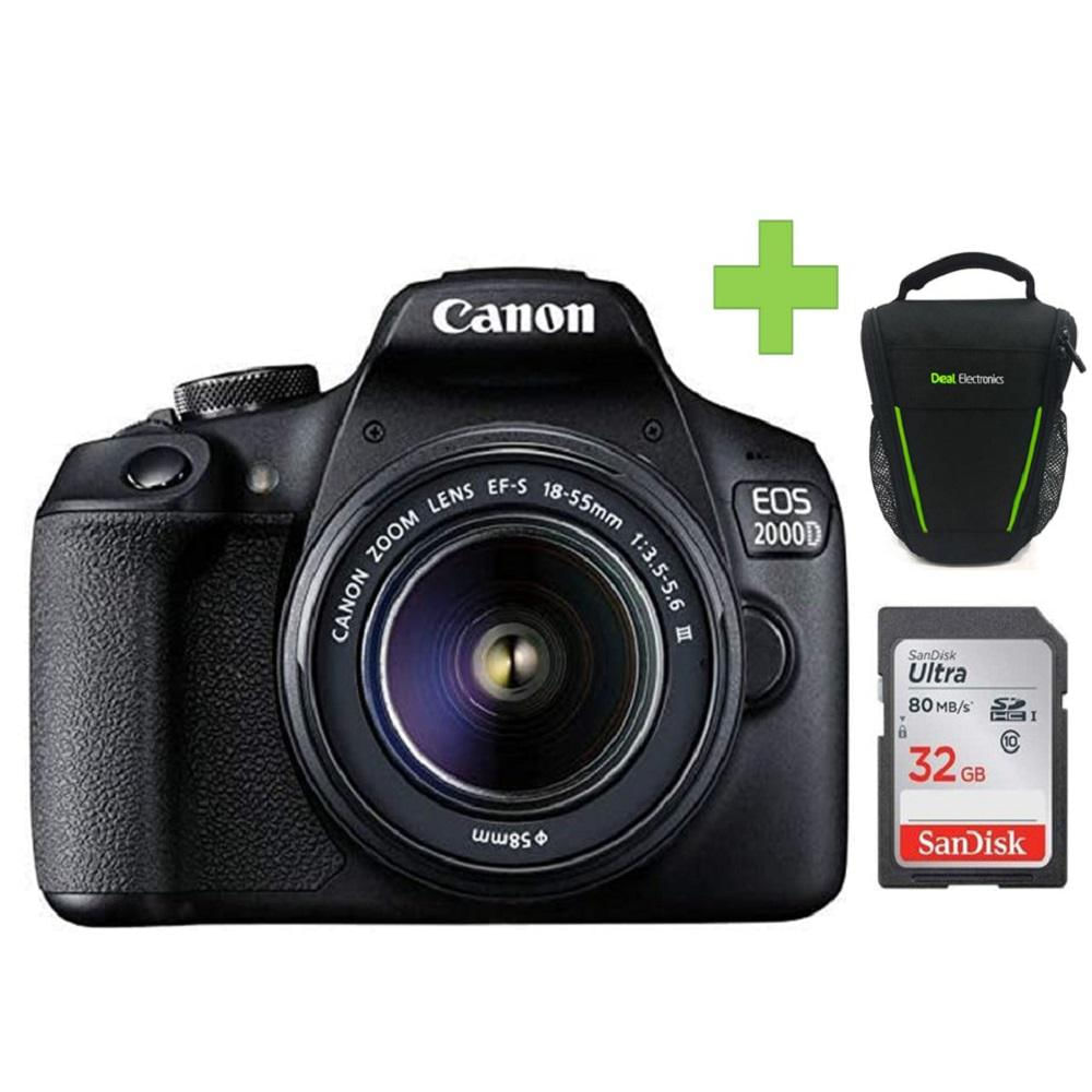 Cámara Canon Eos 2000D/T7 24Mpx 18 55Mm Full Hd+32Gb+Bolso img #1