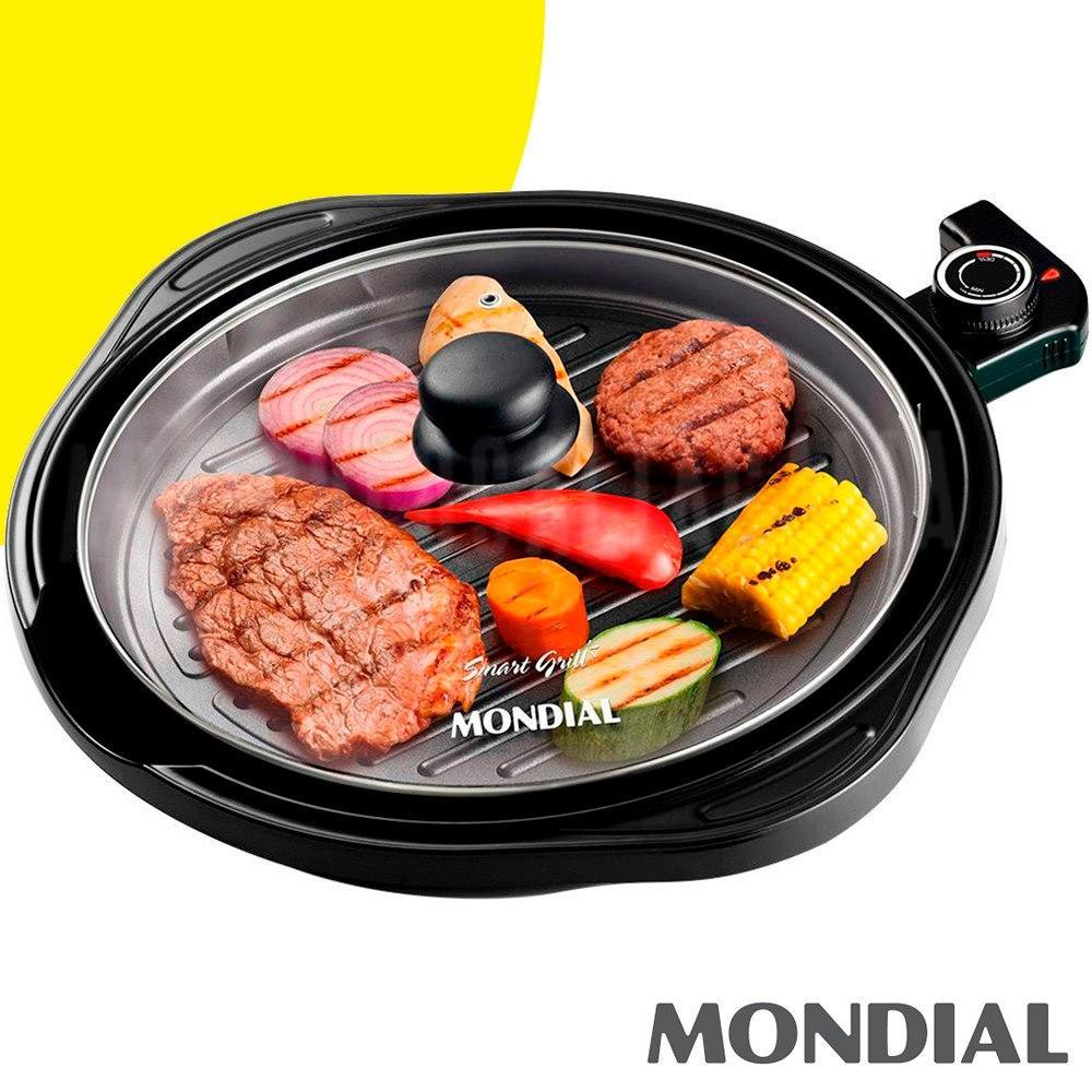 Parrilla Electrica Mondial Antiadherente Con Tapa De Vidrio img #1