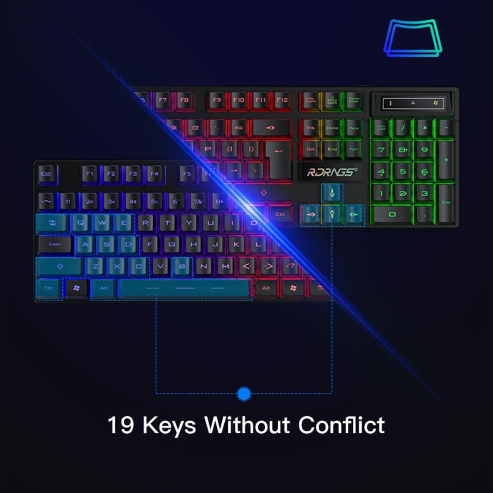 Gaming E-Sport Teclado Y Ratón Cableado Teclado Mecánico img #5