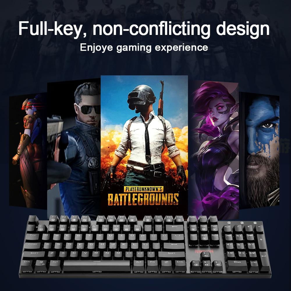 Redragon K565 Rainbow Usb Mecánico Gaming Keyboard Azul img #4