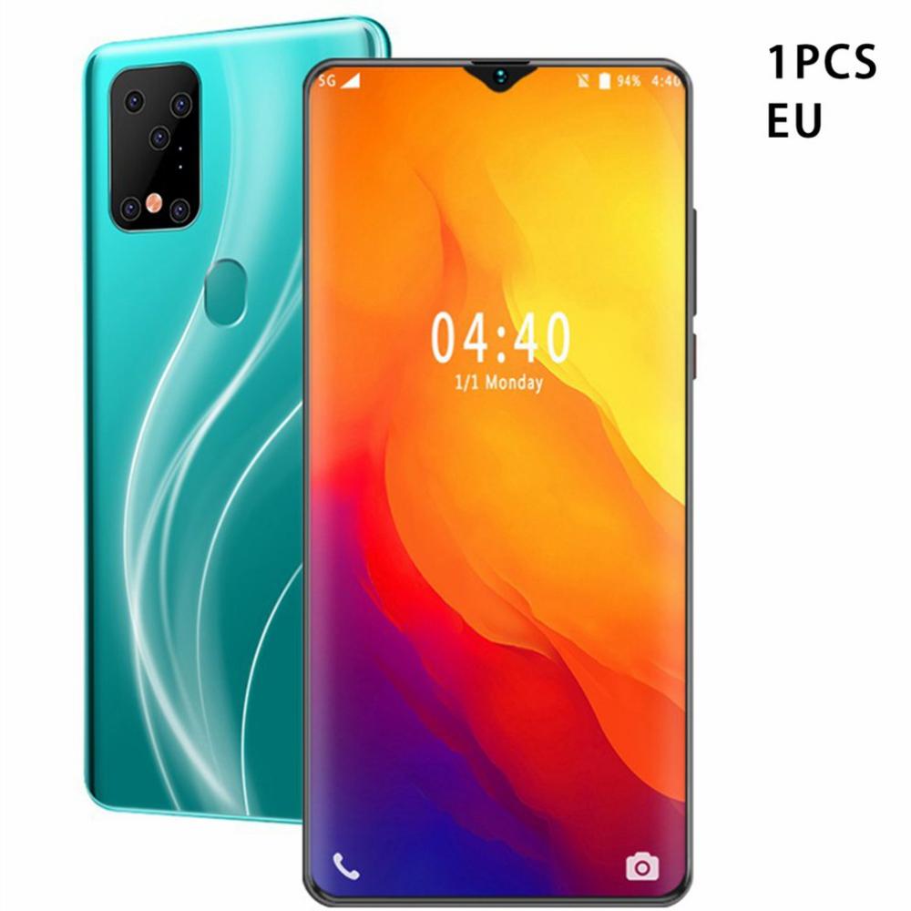 6,7 Pulgadas De Agua Caída En Pantalla Grande De La Huella Digital Para Desbloquear Smartphone Verde img #1