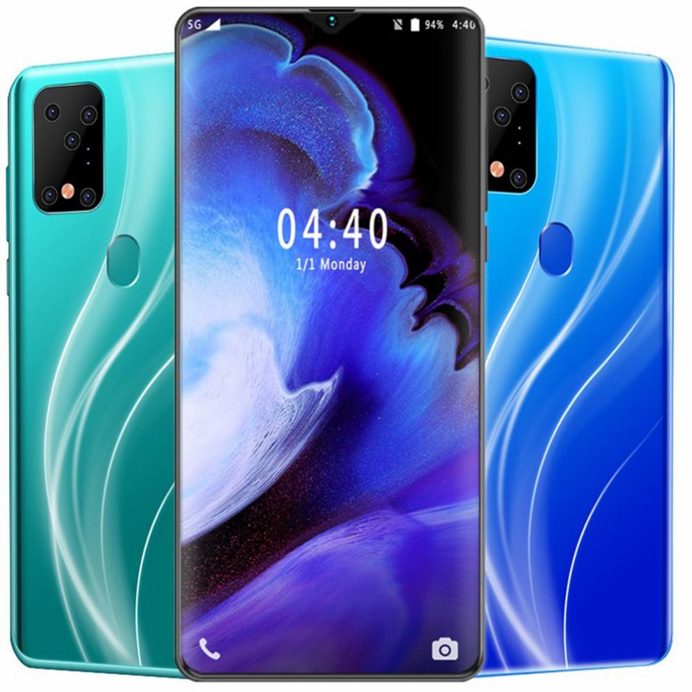 6,7 Pulgadas De Agua Caída En Pantalla Grande De La Huella Digital Para Desbloquear Smartphone Verde img #4