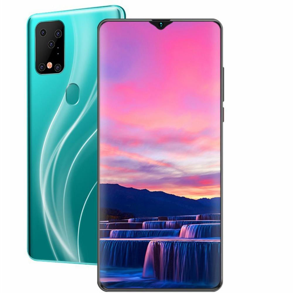 6,7 Pulgadas De Agua Caída En Pantalla Grande De La Huella Digital Para Desbloquear Smartphone Verde img #5