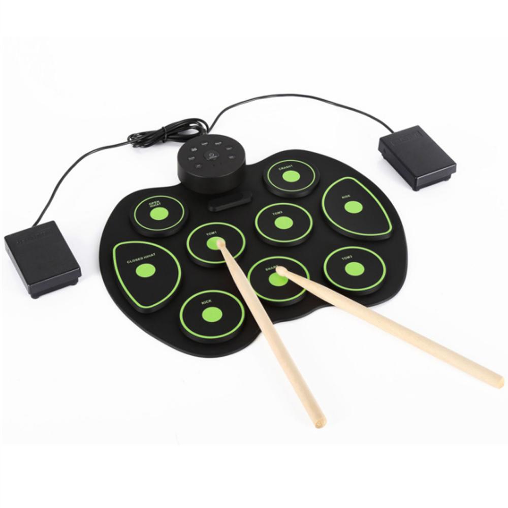 11 Portátil Digital Digital Batería De Tambor Roll Up Drum Kit Sin Altavoz Para Niños Y Principiantes img #2