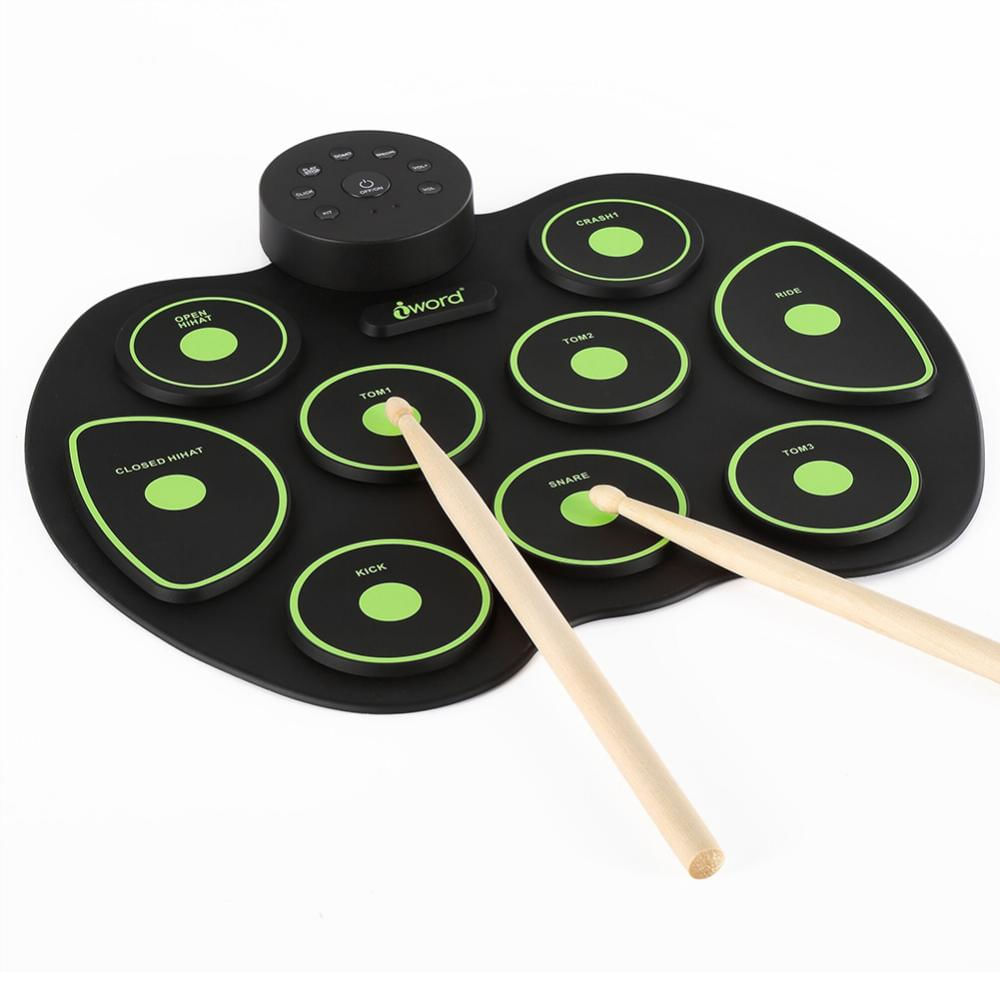 11 Portátil Digital Digital Batería De Tambor Roll Up Drum Kit Sin Altavoz Para Niños Y Principiantes img #3