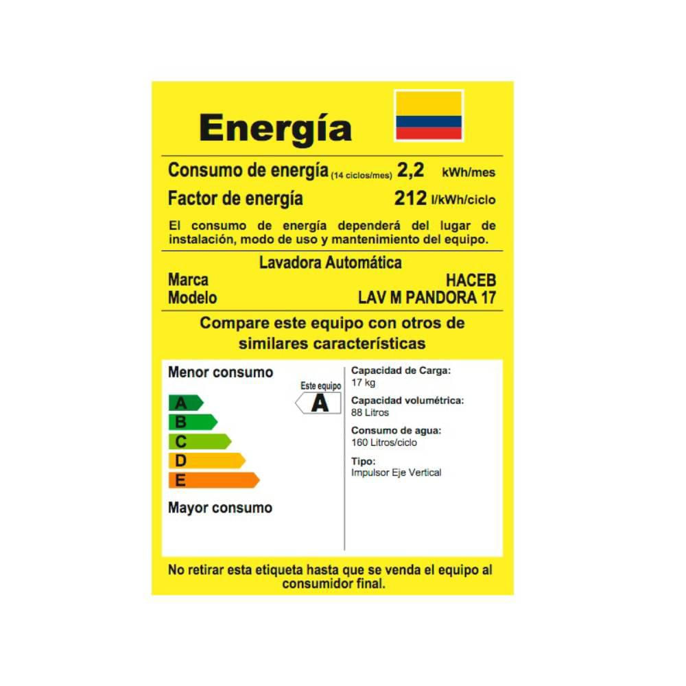 Lavadora Haceb Pandora 17 Kgs Silver img #4