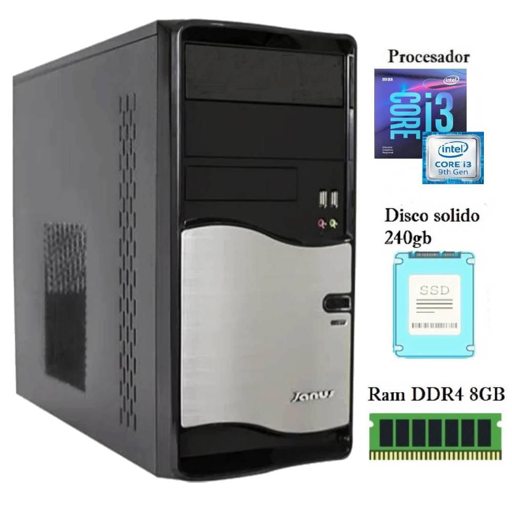 Computador Janus Intel Core I3 9A Gen 9100F Ssd 240Gb Ram Ddr4 8Gb Mon Lg 20 img #2