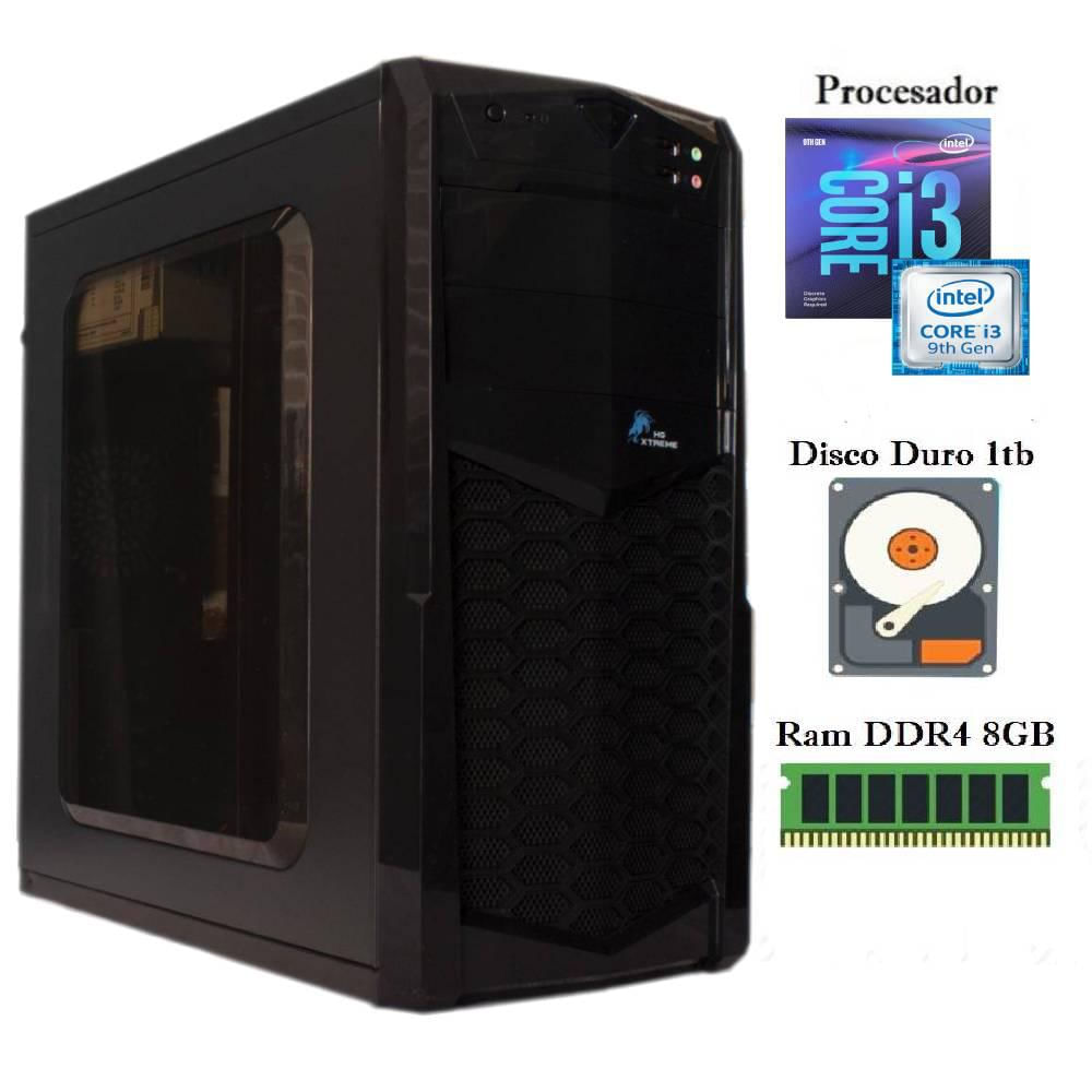Computador Hg Intel Core I3 9A Gen 9100F Dd 1Tb Ram Ddr4 8Gb Mon Lg 20 img #2