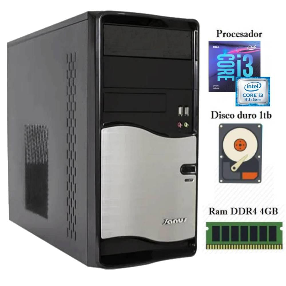 Computador Janus Intel Core I3 9A Gen 9100F Dd 1Tb Ram Ddr4 4Gb Mon Lg 20 img #2