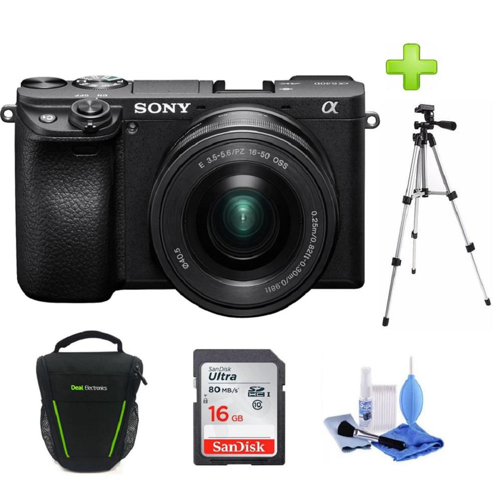 Sony A6400 Lente 16 50 Cmos 24.2Mpx Mirrorless+16Gb+Bolso+Trípode+Kit img #1
