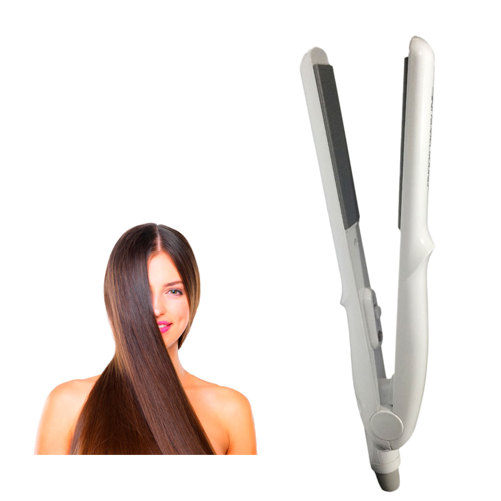 Mini Plancha Para Cabello Viajera Nobelsound Blanco img #2