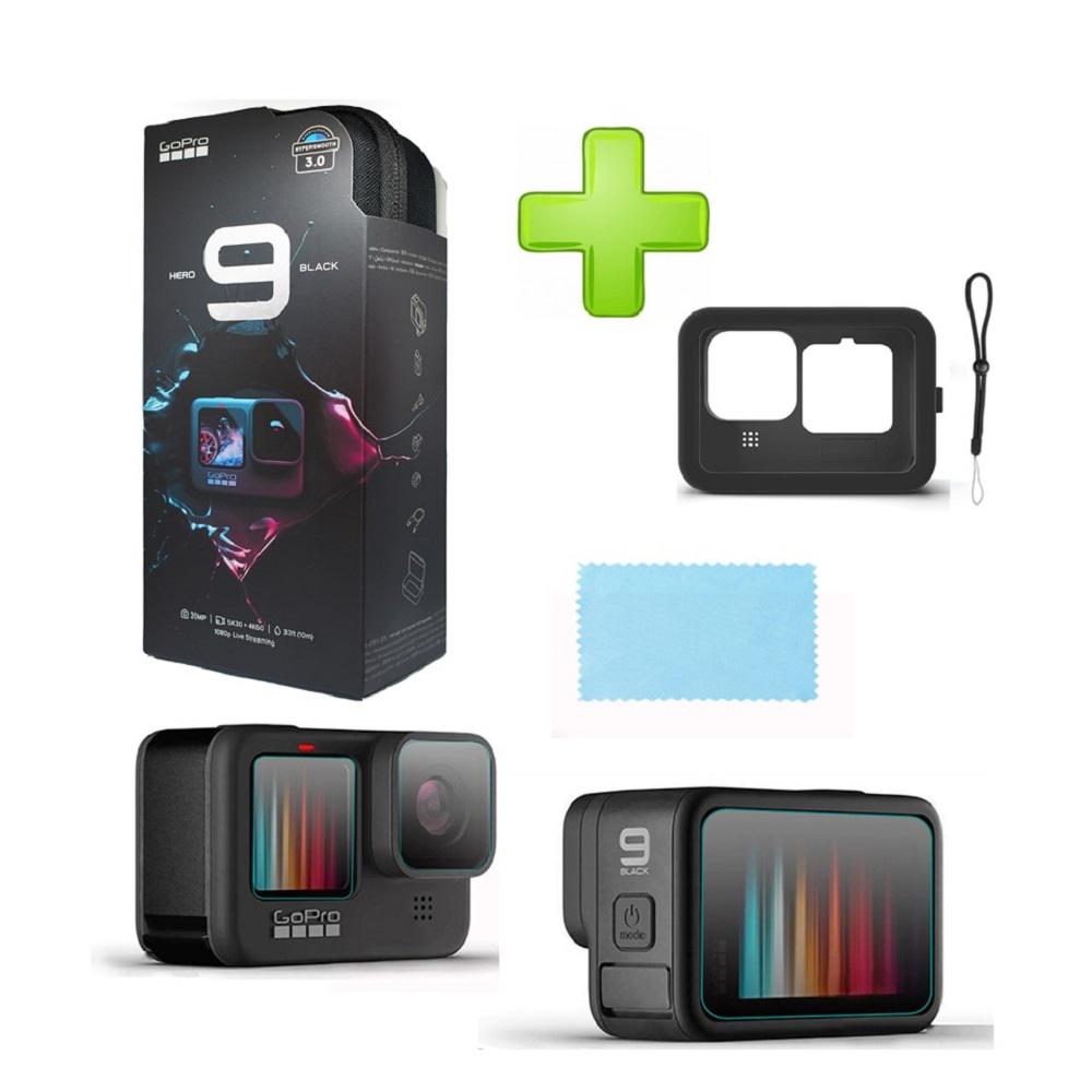 Cámara Gopro Hero 9 Black+Funda Negra De Silicón+Vidrio Templado img #1
