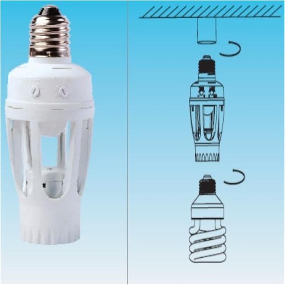 Detector De Movimiento Porta Bombillo Infrarrojo Graduable img #2