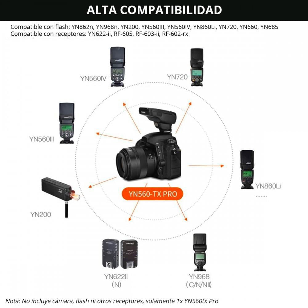 Yn560 Tx Pro Ttl Transmisor Disparador Yongnuo Para Nikon img #3