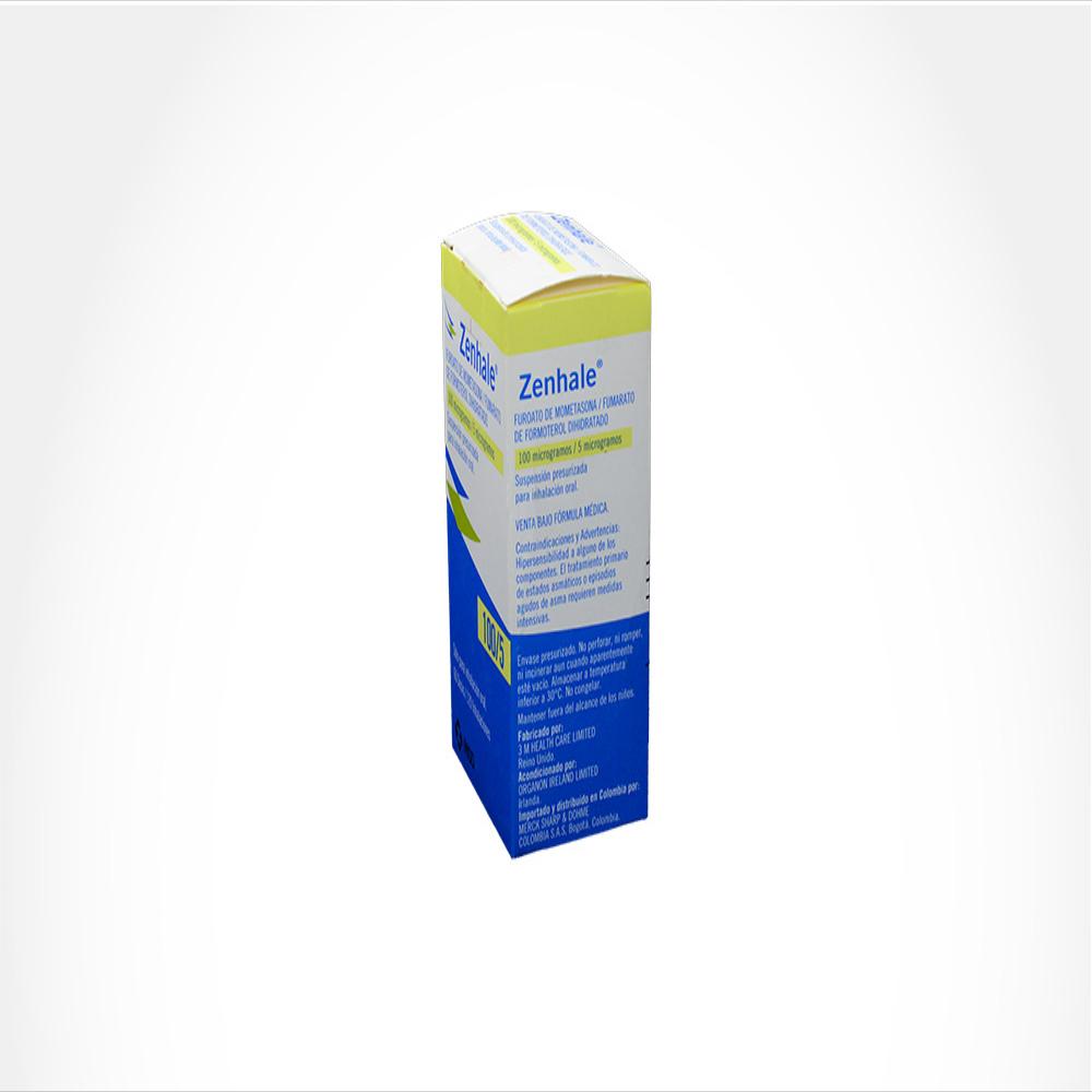 Zenhale Formoterol Fumarato 5Ág/1Dosis/Furoato De Mometasona 100Ág/1Dosis Aer Spr Bucal Inhalatoria Caj 1 Inh 120 Dosis img #2