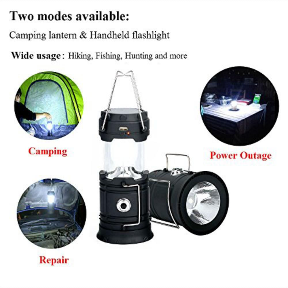 Linterna Solar 2 En 1 Recargable Para Camping img #3