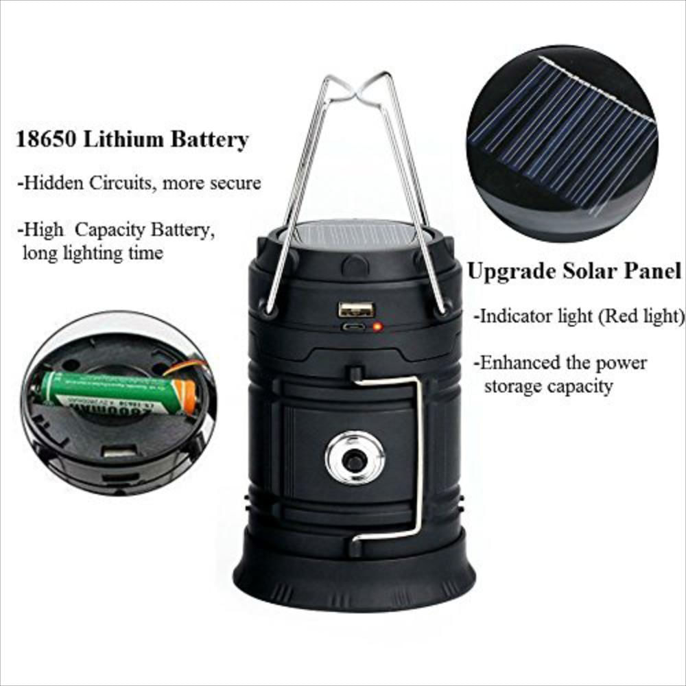 Linterna Solar 2 En 1 Recargable Para Camping img #4