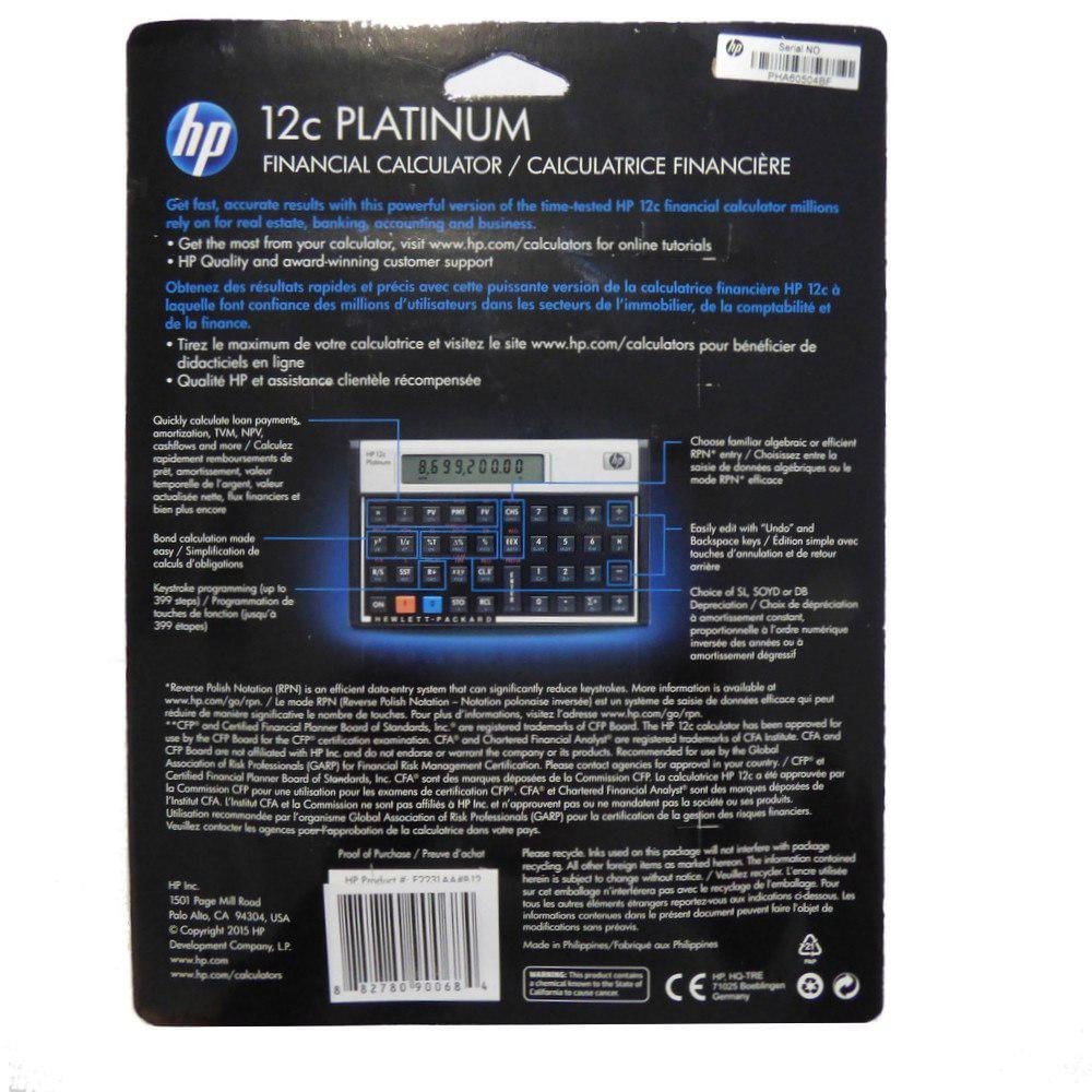 Calculadora Financiera Hp 12C Platinum img #3