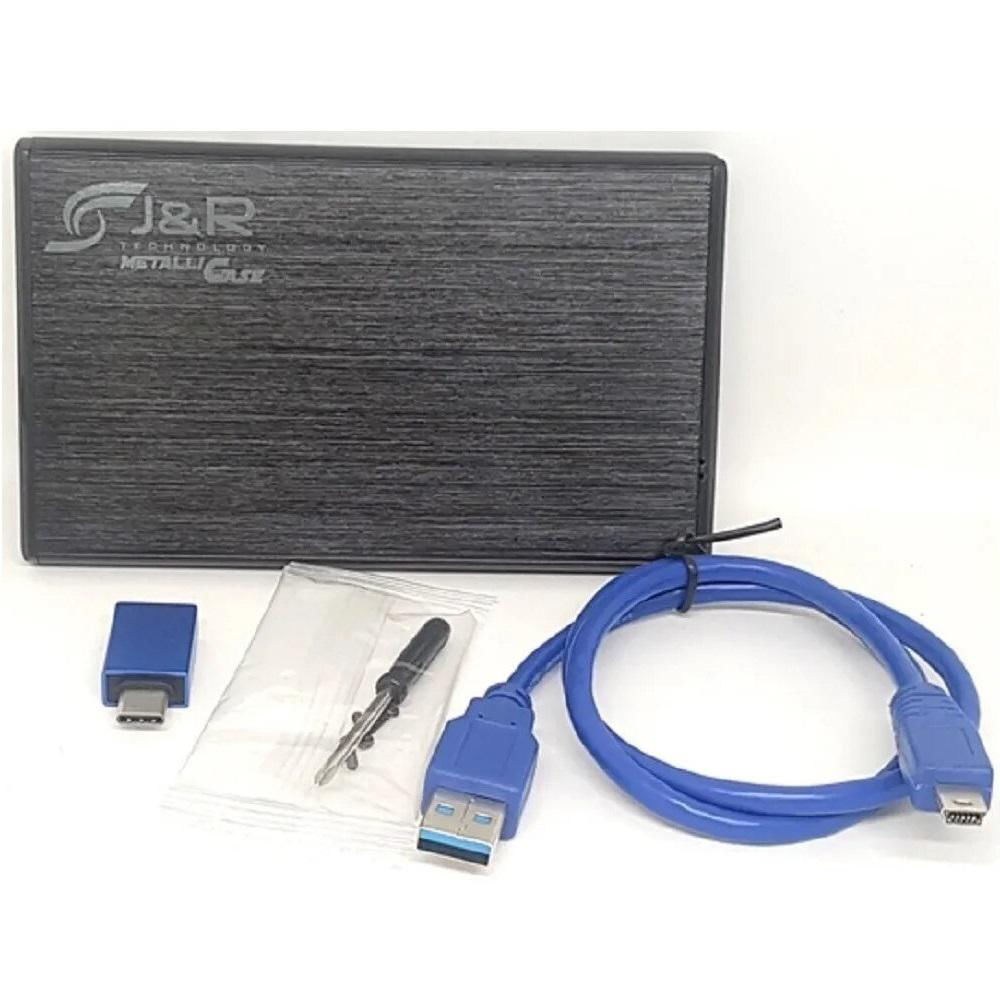 Caja Externa Disco Duro 2.5 Usb 3.0 Rgb + Convertidor Tipo C Jyr Jhdd 002 img #1