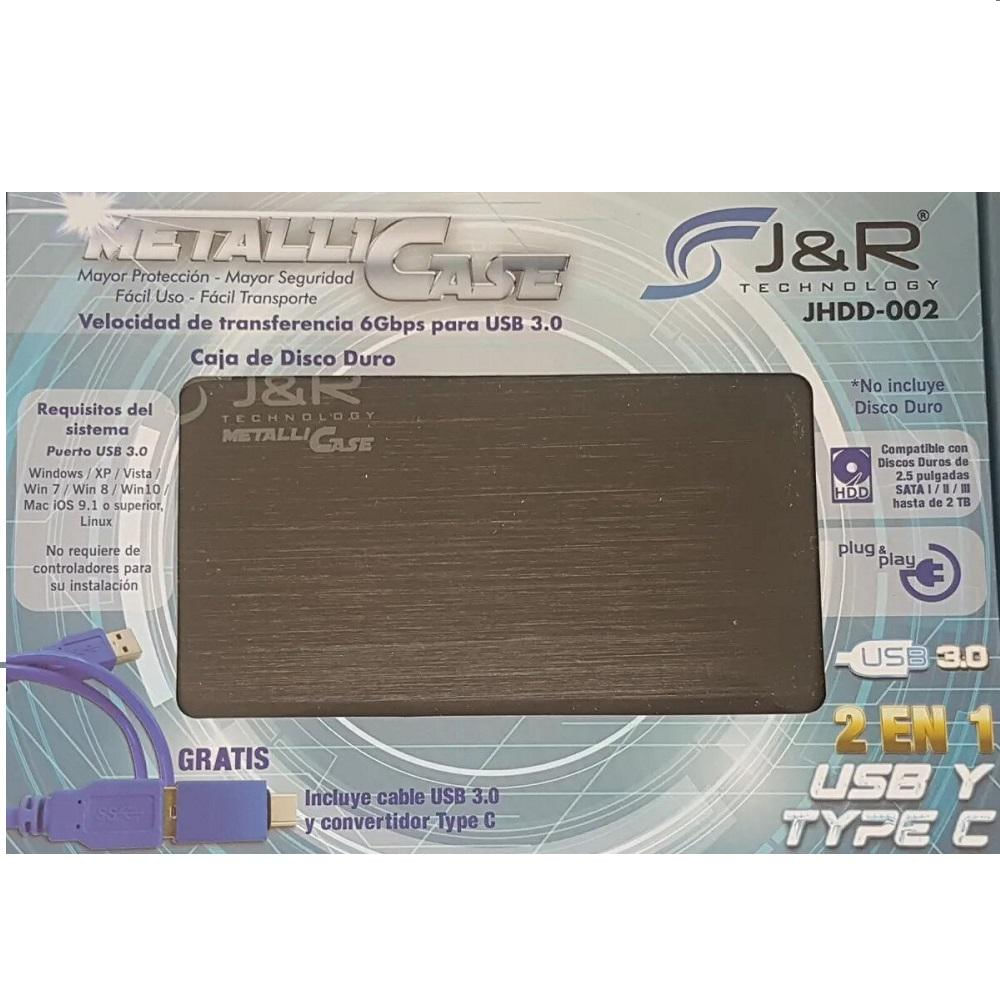 Caja Externa Disco Duro 2.5 Usb 3.0 Rgb + Convertidor Tipo C Jyr Jhdd 002 img #5