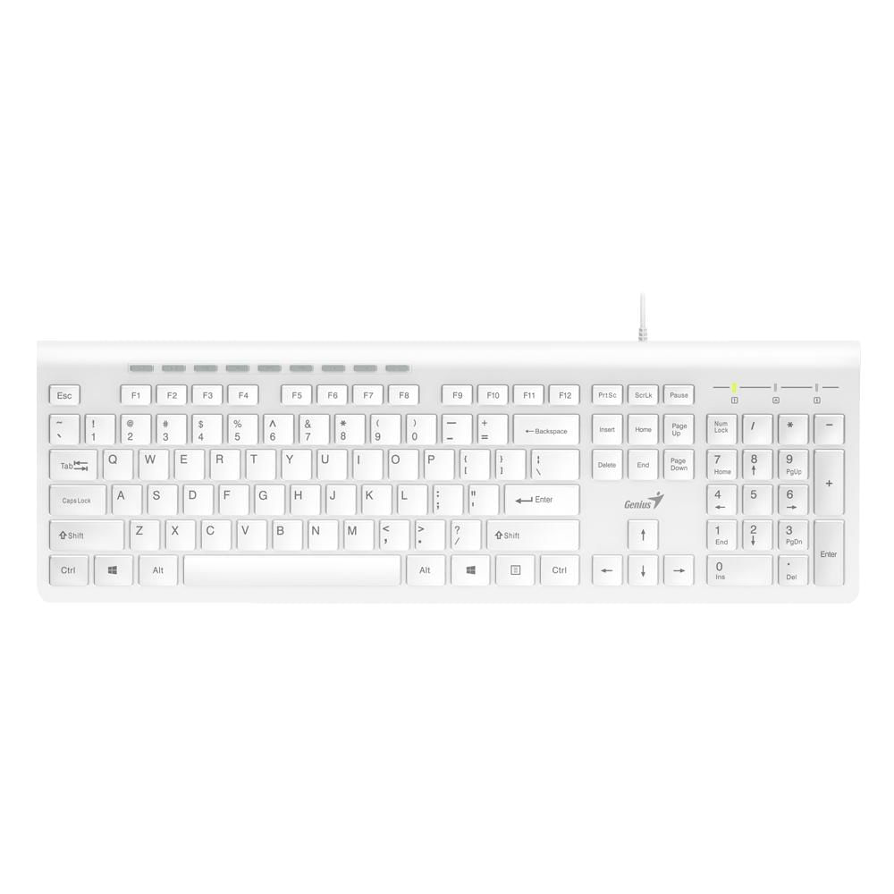 Teclado Genius Multimedia Ultradelgado Slimstar 230 Blanco img #2