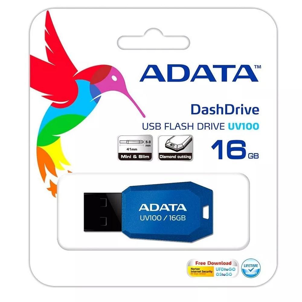 Memoria USB Adata 16GB uv100 Azul img #1