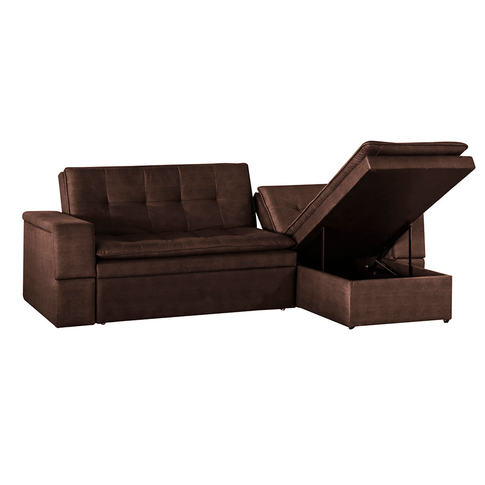 Sala Modular Amoblando Ethel Cuero Sintético Café img #4