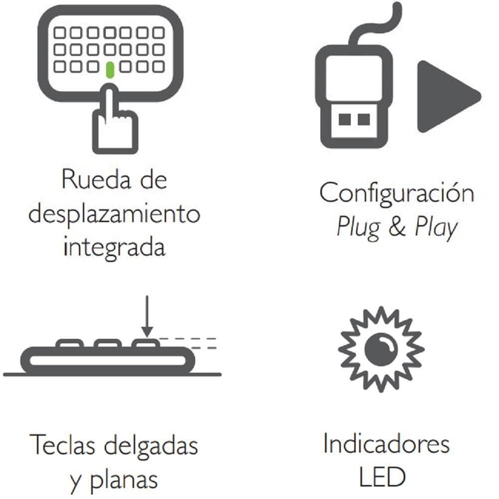 Teclado Ergonómico Usb Español Numérico Windows img #4