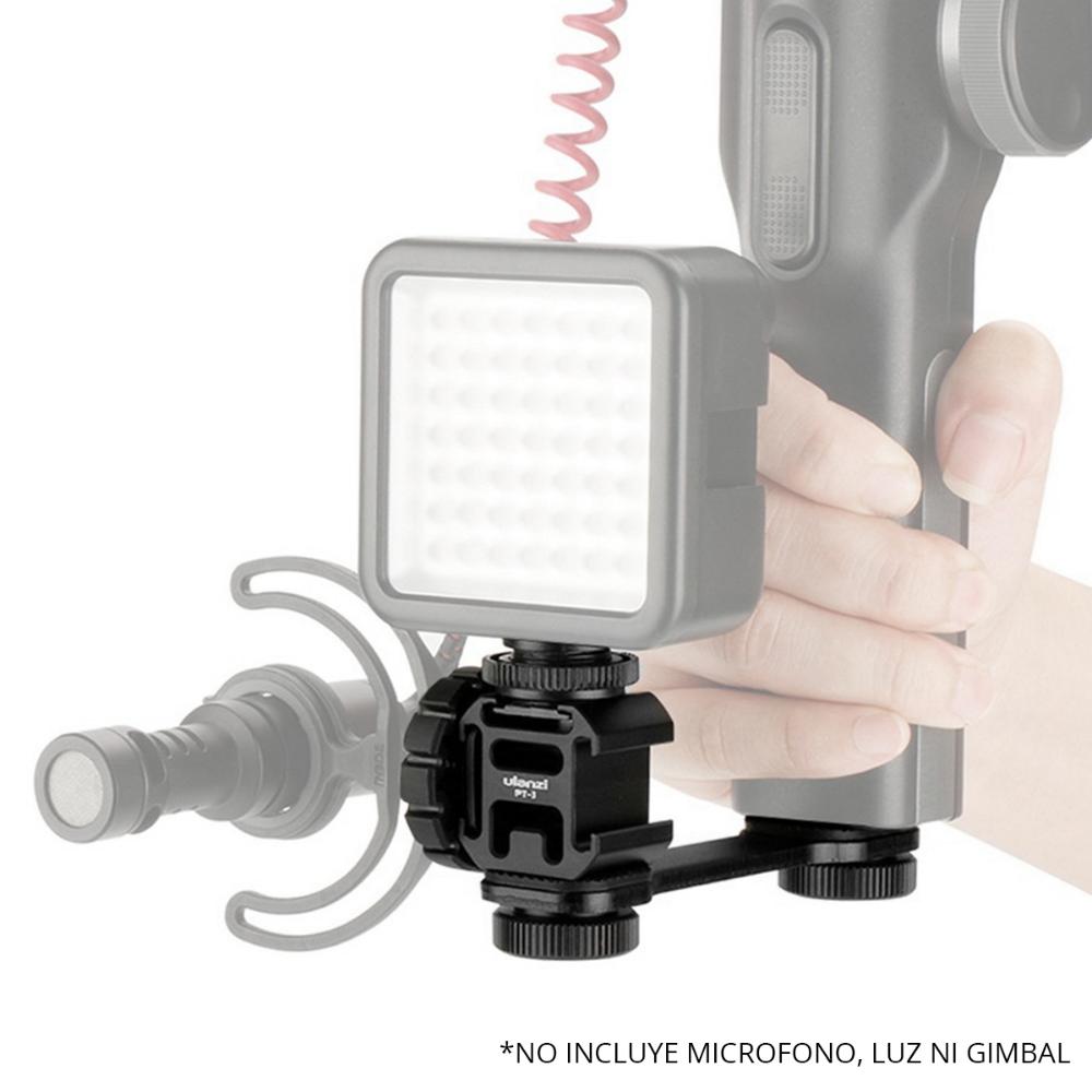 Extension De Zapata Triple Cold Shoe Para Gimbal O Trípode img #2