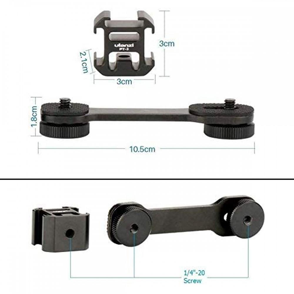 Extension De Zapata Triple Cold Shoe Para Gimbal O Trípode img #4