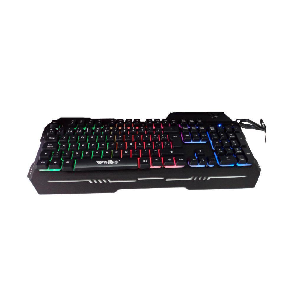 Teclado Gamer Metalico Wb 539 Luz Led Iluminado img #2