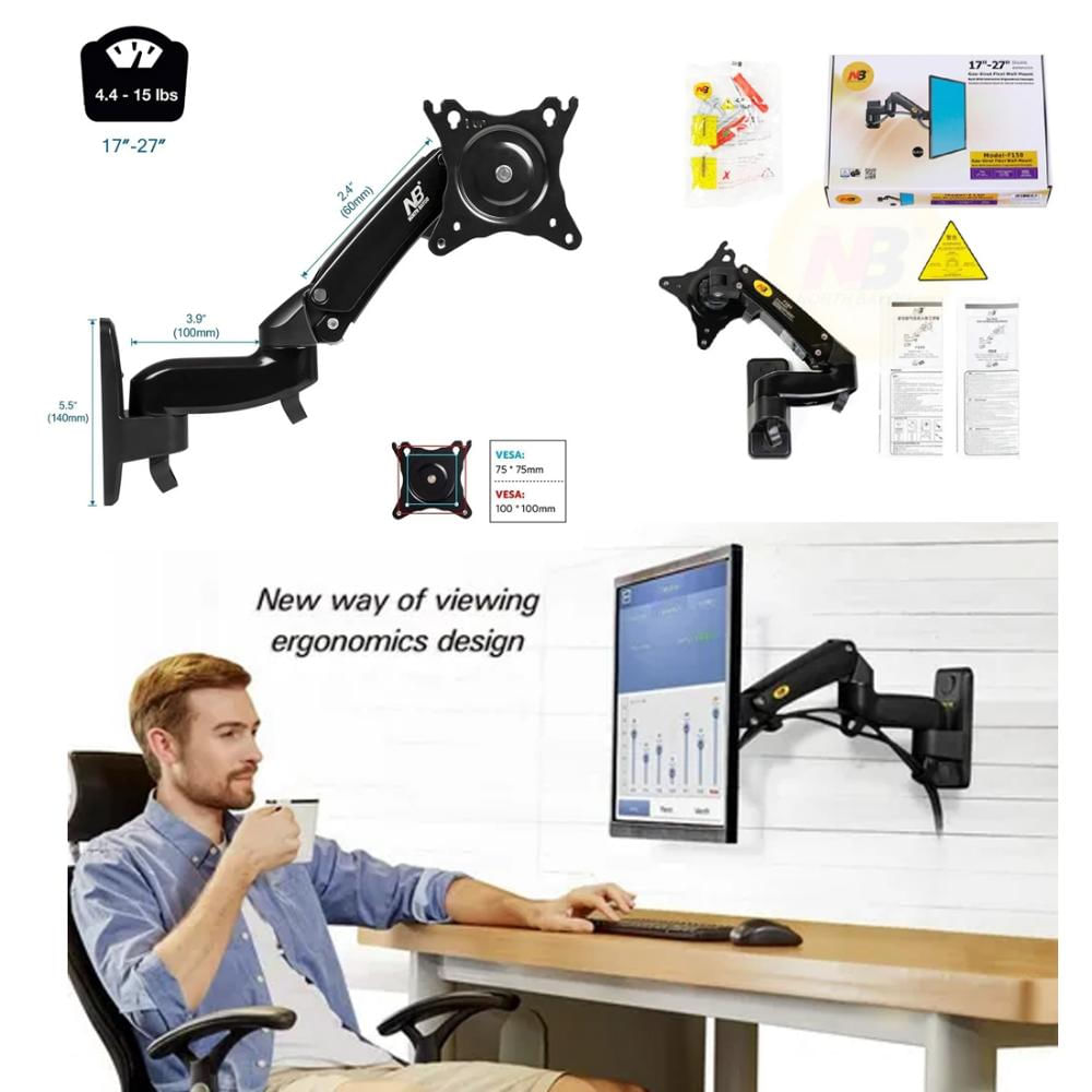 Soporte Para Tv Y Monitor 17 A 27 Pulgadas F150 Flexible img #2