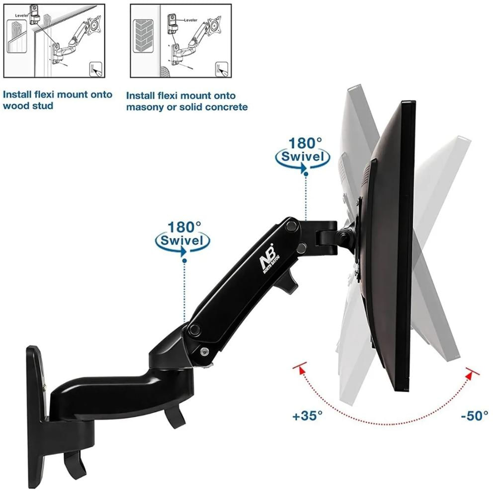 Soporte Para Tv Y Monitor 17 A 27 Pulgadas F150 Flexible img #3