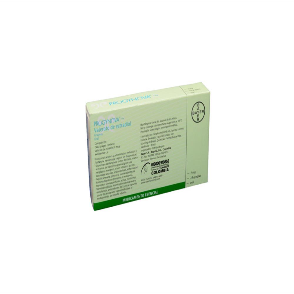 Progynova Estradiol Valerato 2Mg Tab Oral Caj 28 Tab img #2