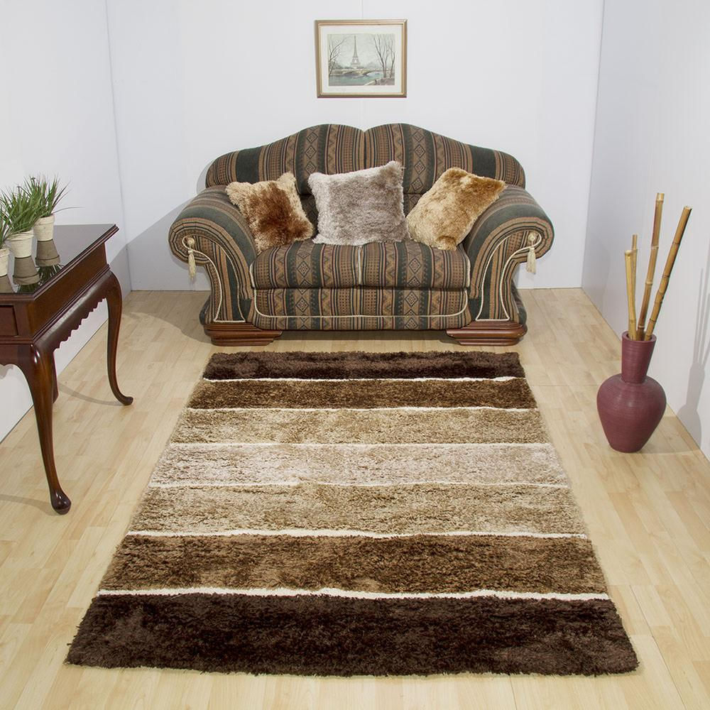 Tapete  Alfombra  Beige Y Cafe De Sala 1.20X1.70mts img #1