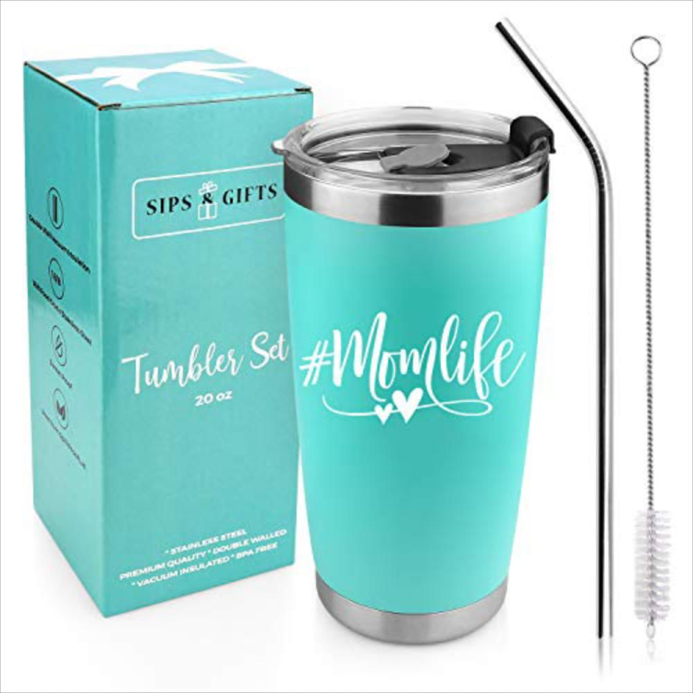 Vaso De Acero Inoxidable Con Tapa Anti Derame. Regalo Para El Día De Madres. img #2