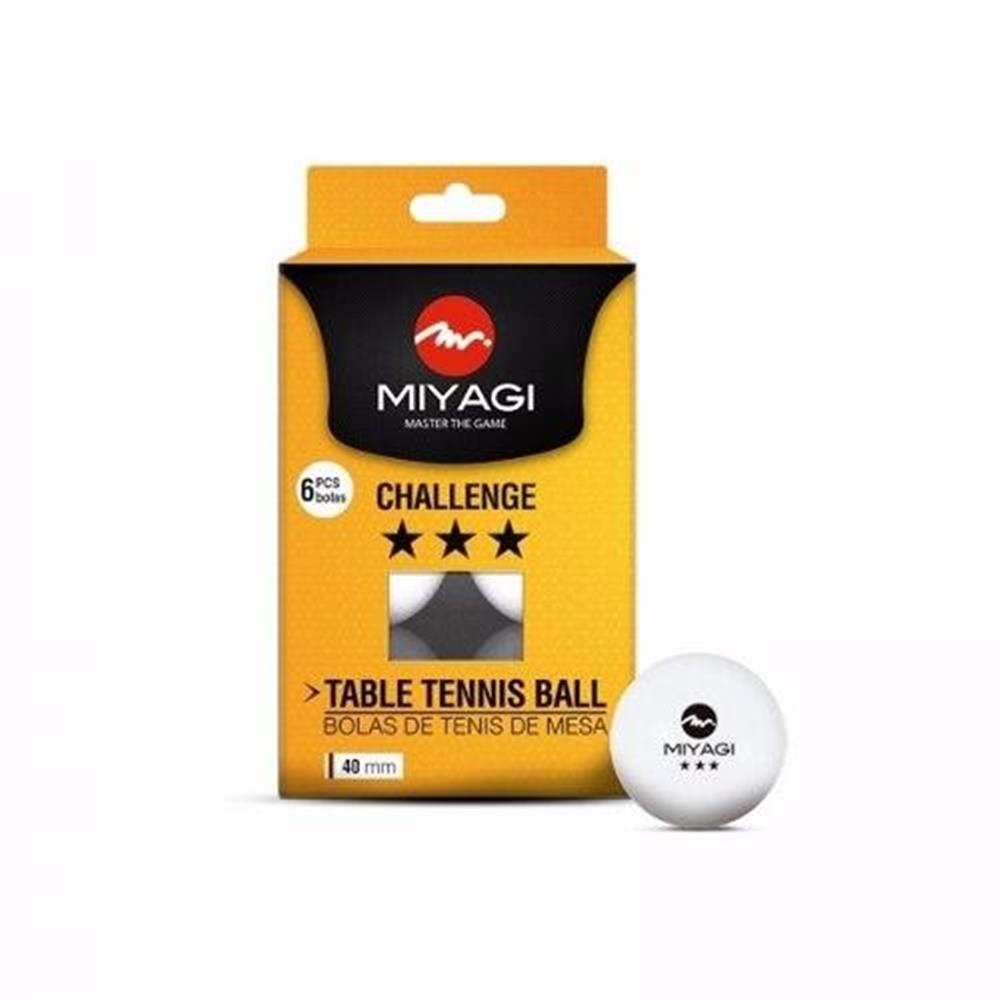 Bolas Ping Pong Tenis De Mesa Miyagi 3 Estrellas Caja x 6 img #1