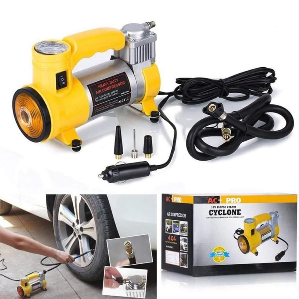 Compresor De Aire Inflador Neumaticos Vehiculos Ciclas Con Linterna Cyclone img #2