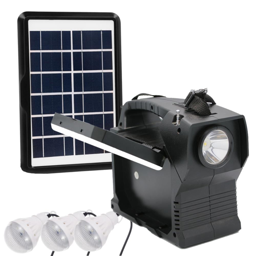Radio Portátil Multifuncional Bluetooth Kit Solar 3 Led Usb img #1